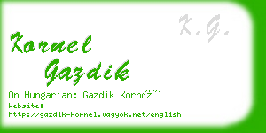 kornel gazdik business card